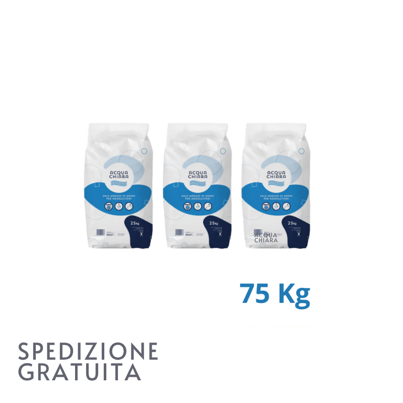 ACQUA CHIARA - SALE MARINO IN GRANI ADDOLCITORI 25KG
